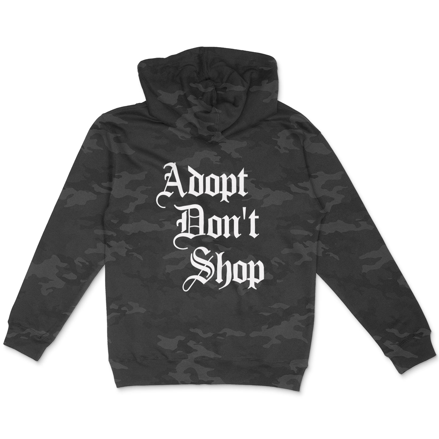 Adopt Don't Shop Double Print Pullover Hoodie