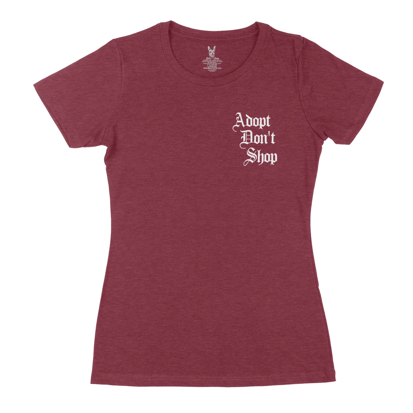Women's Adopt Don't Shop Double Print T-Shirt