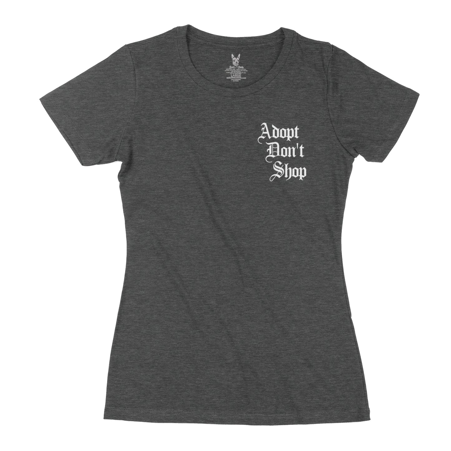 Women's Adopt Don't Shop Double Print T-Shirt