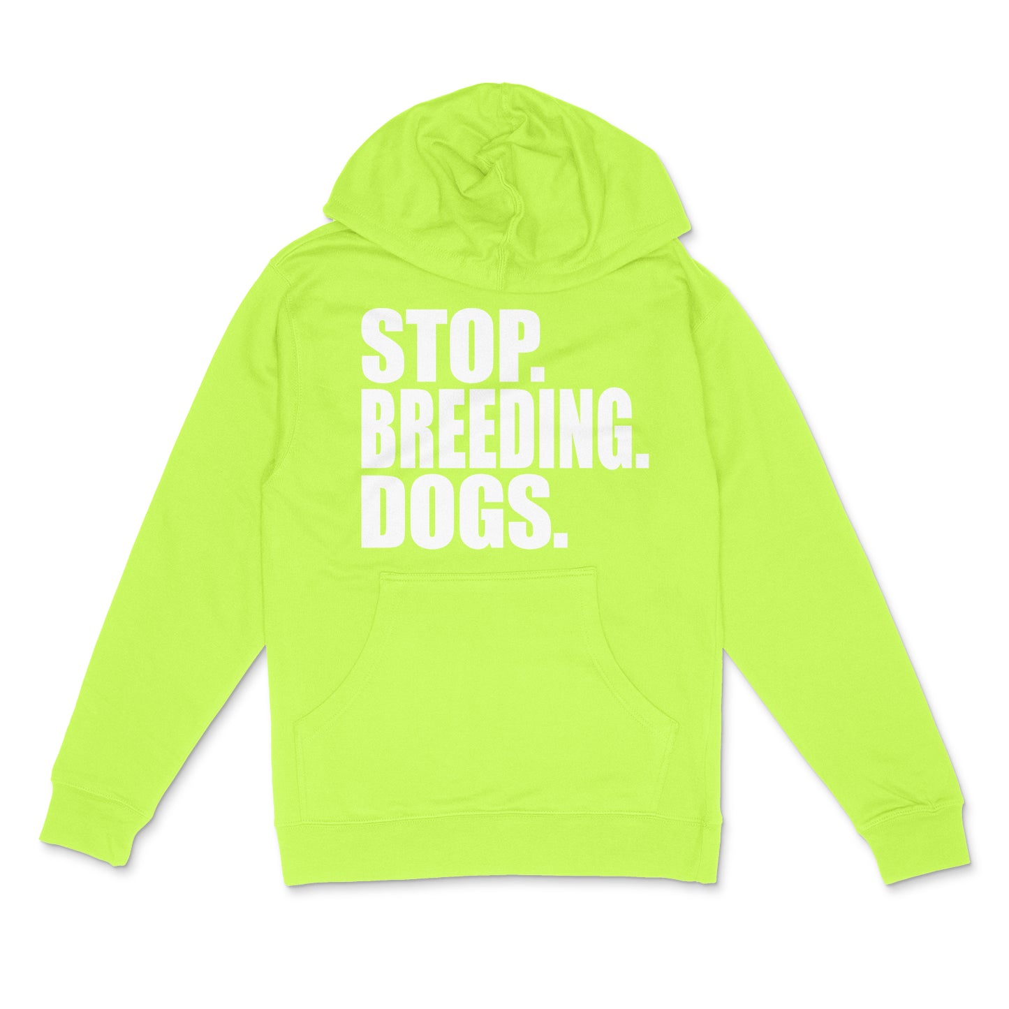 Stop Breeding Dogs Neon Flashback Pullover Hoodie
